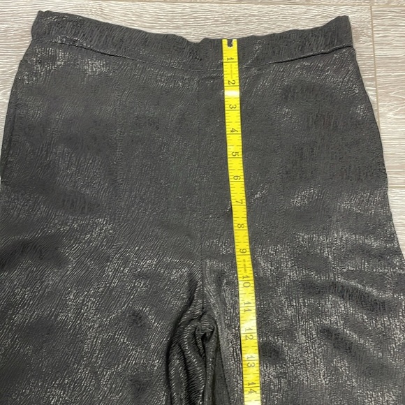 NWT Stateside Black Satin Jacquard Front Slit Trousers with Pockets S - Picture 11 of 16